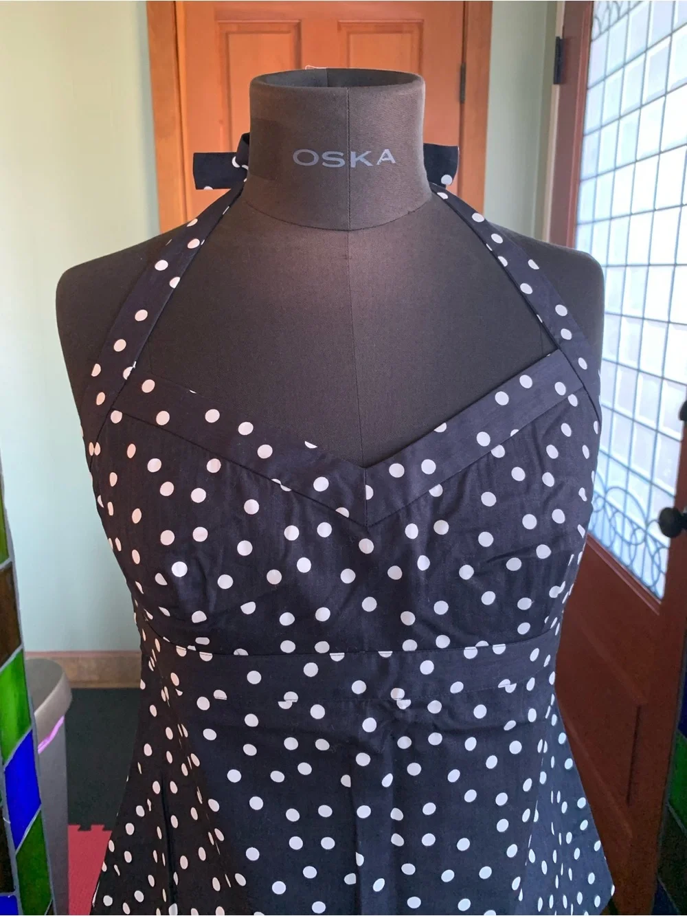 J CREW POLKA DOT HALTER TOP COTTON SALT DOT NAVY New With Tags Size 8